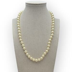 Avon Faux Pearl Gold Filigree Clasp Vintage Necklace – Classic Victorian Romance